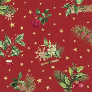 Lunsj Serviett, Christmas elements red