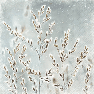 Lunsj Serviett, Frozen Winter Blue/Grey