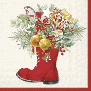 Lunsj Serviett, Christmas Boots
