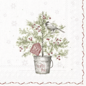 Cocktailservietter Christmas Tree Present