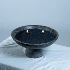 Stearinlys sand SORT 500g + 10 veker