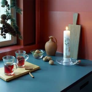 Design with light kubbelysstake 17 cm klar