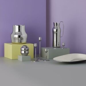 Dorotea fat 42x5 cm blankt stål