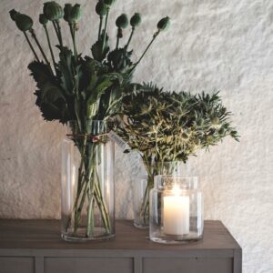 Glassvase, rett, d15 h18