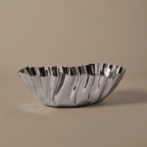 Tydra skål, 29 x 25 cm, polert stål