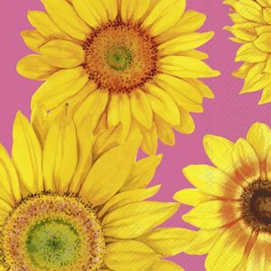 LUNSJ SERVIETT JOYFUL SUNFLOWER PINK, Sommer