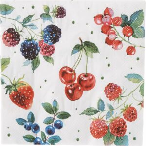 LUNSJ SERVIETT RED SUMMER FRUITS, Sommer