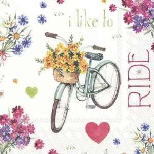 LUNSJ SERVIETT I LOVE MY BIKLE, Vår/sommer