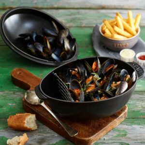 La Cocotte blåskjellgryte 25 cm 2L svart