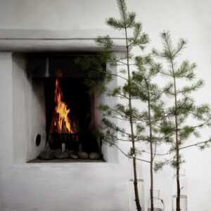 Glassvase d12 h59,5 cm