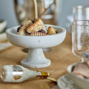 Eris skål med stett, hvit, marmor ø20,5cm