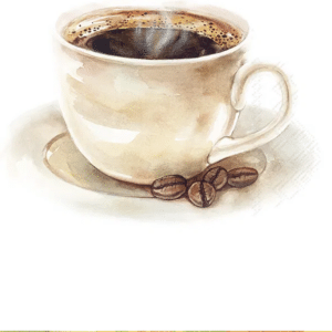 Lunsj Serviett Coffee Lunch (Shaped), Helår