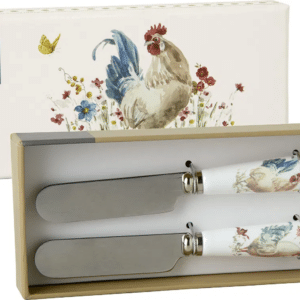 Smørkniv Sett a 2 Country Rooster Cream