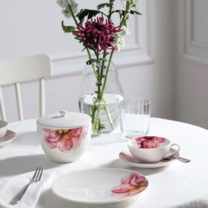 Rose Garden tekopp 4,5dl, Med skål 17cm, Byttes ikke