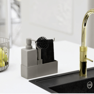 Oppvasksett 19 x 6 x 20,5 cm 4 deler Taupe