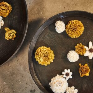 Blomsterhode D6cm Beige