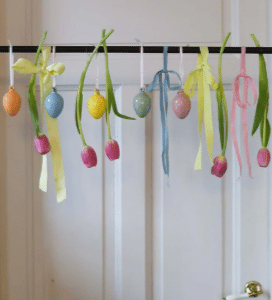 Porselensegg med Rute Relef 4,5cm 5Stk