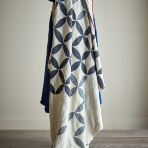 Pledd 160x130cm, Forma stripete, Natur, Resirkulert Bomull