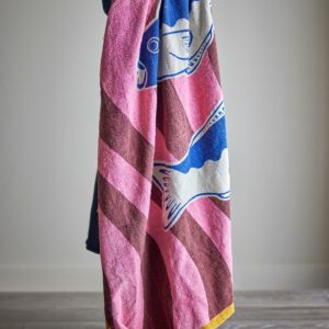 Pledd 160x130cm, Remy-stripete, resirkulert bomull