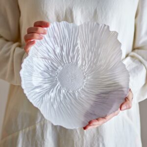 Iani-skål, hvit, glass