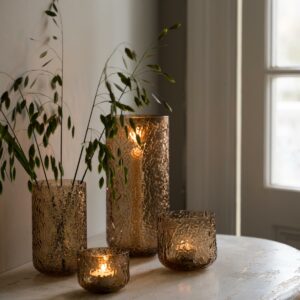 Lyslykt d11 h25 ravfarget