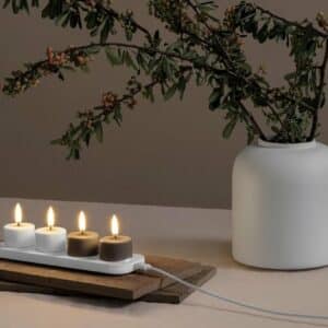 LED oppladbar tealight 2 stk
