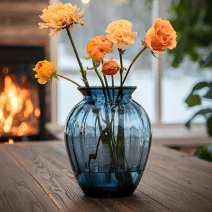 Emily Vase 23cm Blå Optikk